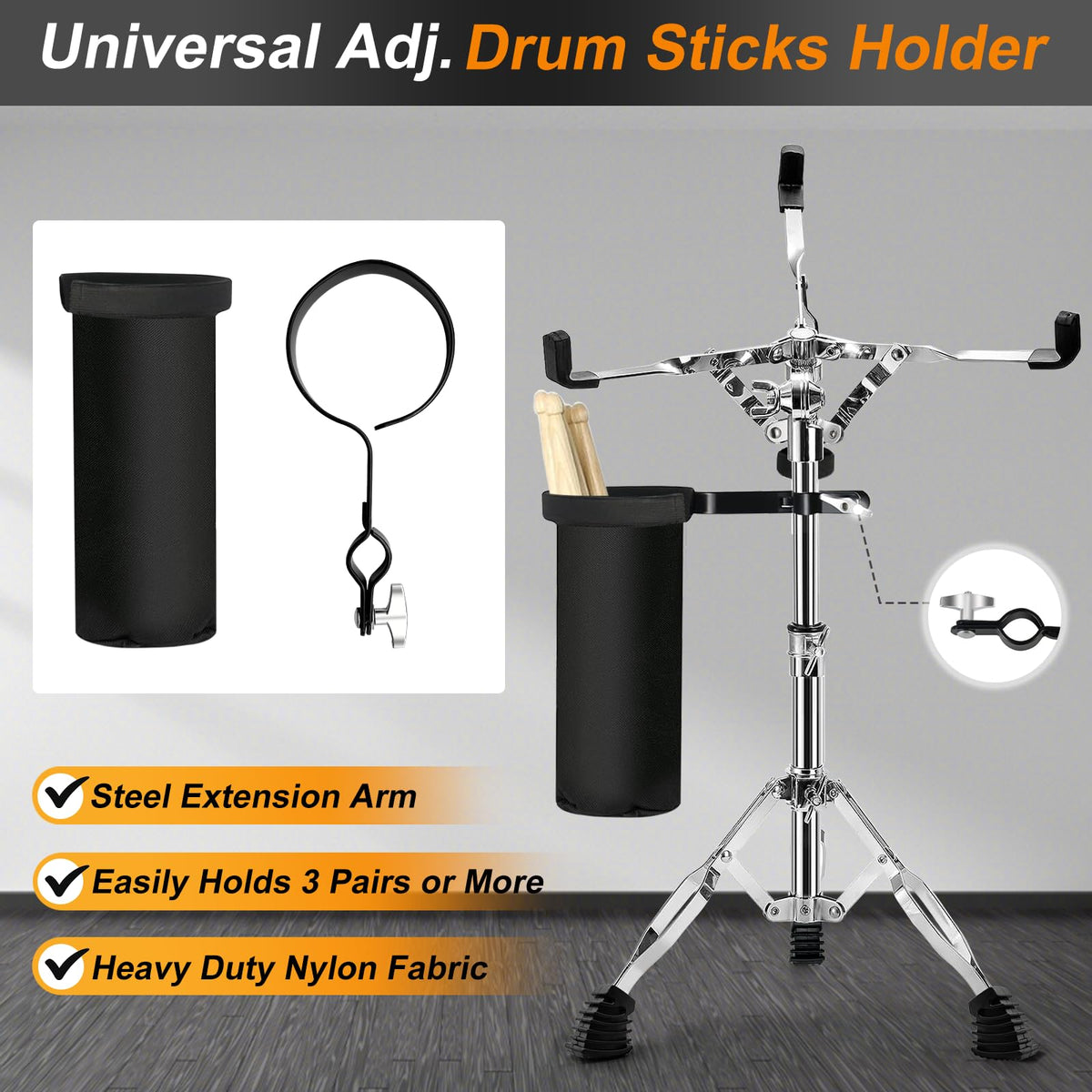 Snare Drum Stand with Drum Sticks Holder D912434