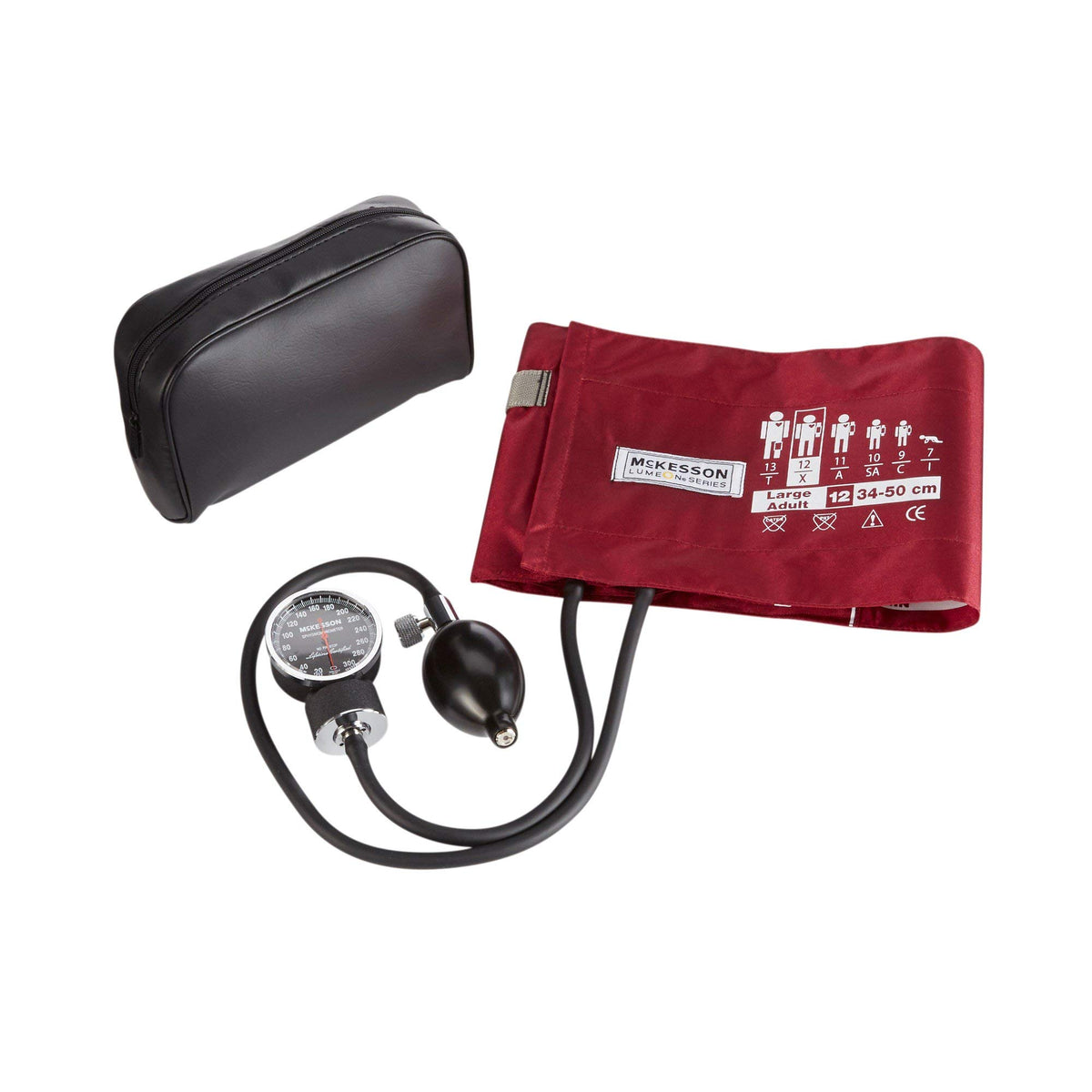 Aneroid Sphygmomanometer, Burgundy, Large, 34-50 cm, 1 ct E427726