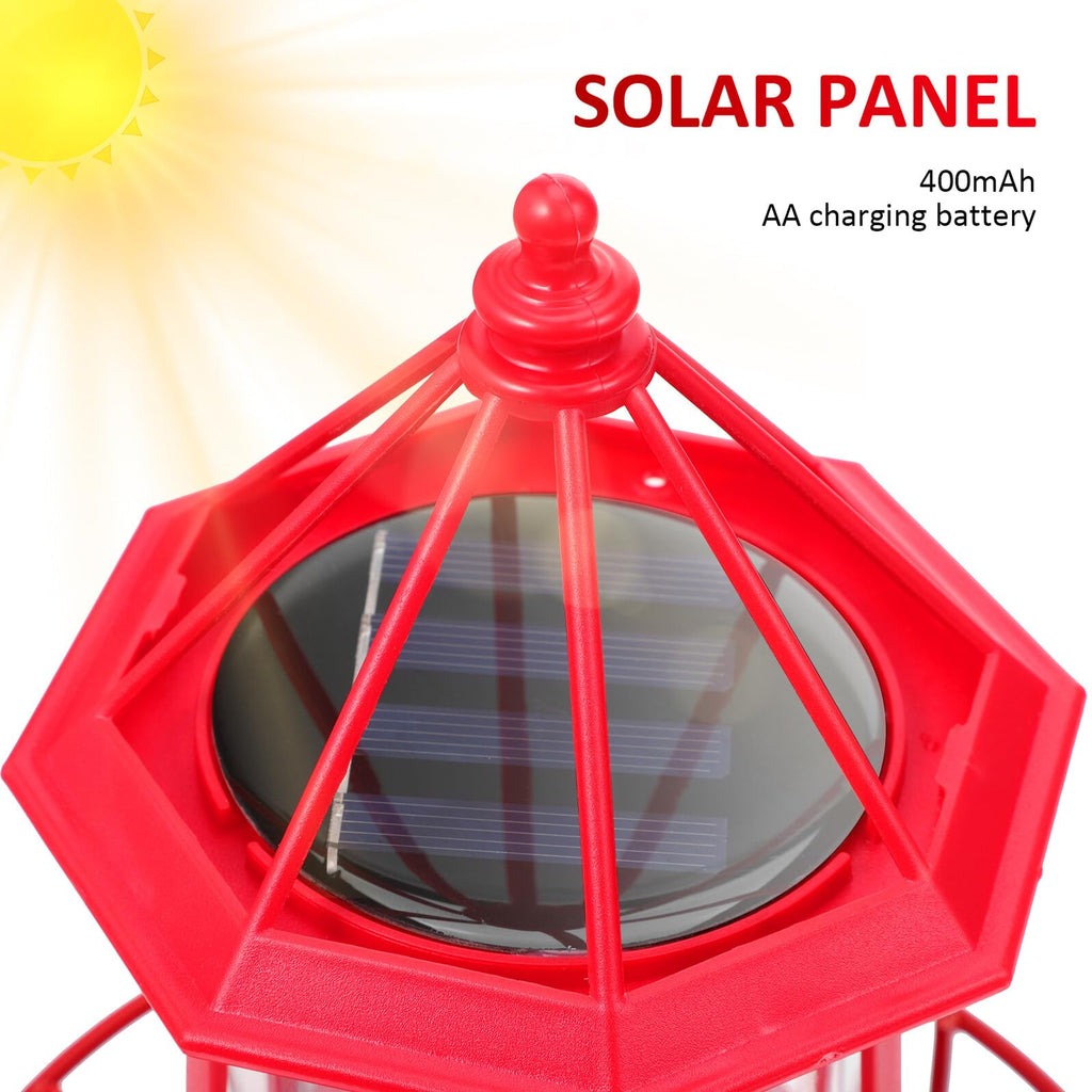 Solar Powered Rotating Lighthouse Garden Light E4505