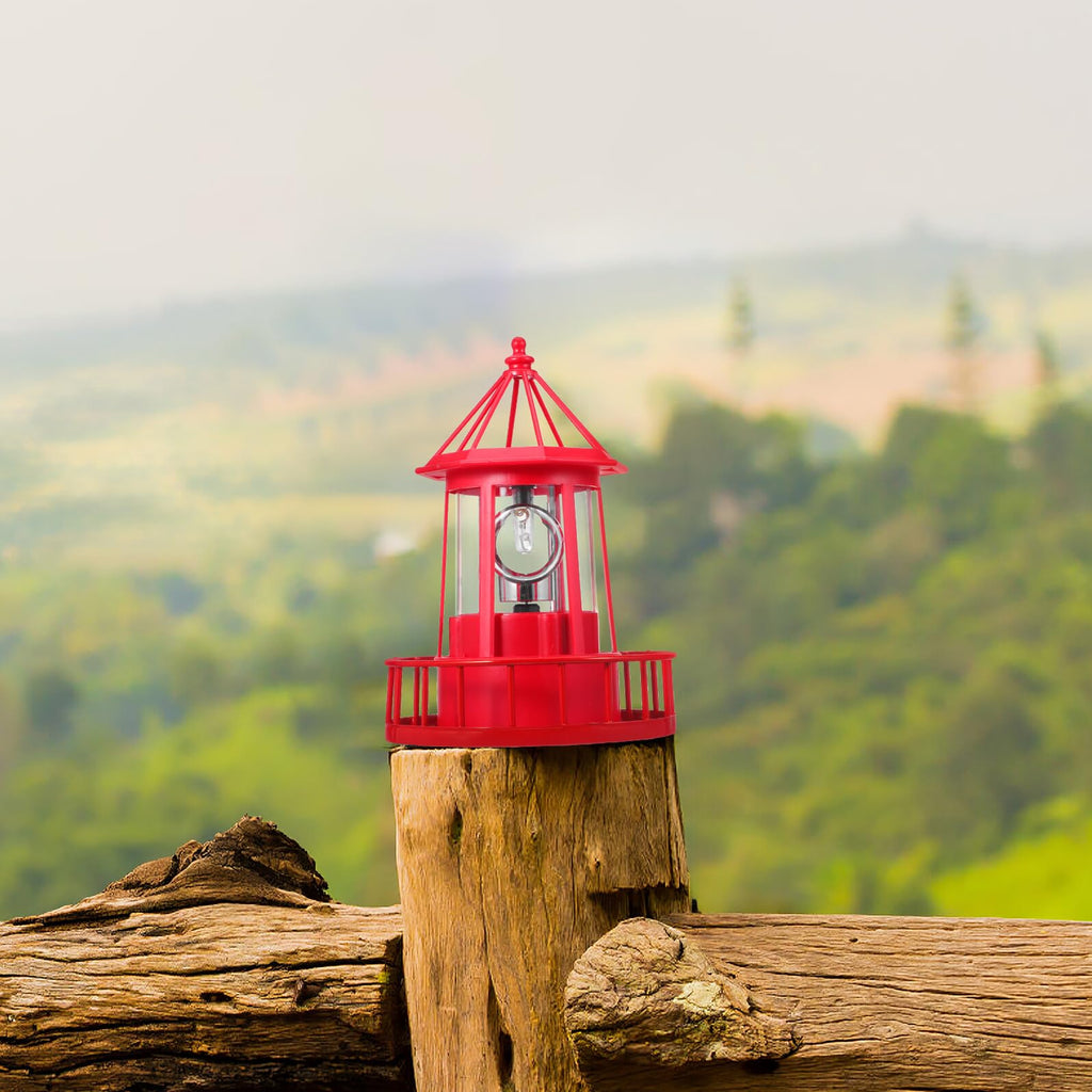 Solar Powered Rotating Lighthouse Garden Light E4505