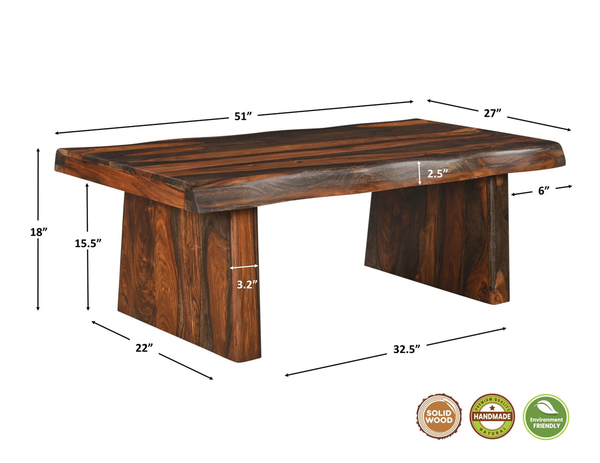 Live Edge Solid Wood Coffee Table T58676