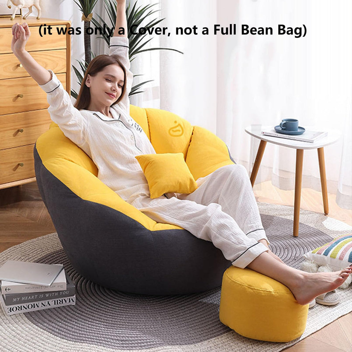Corduroy Bean Bag Chair Cover W98459