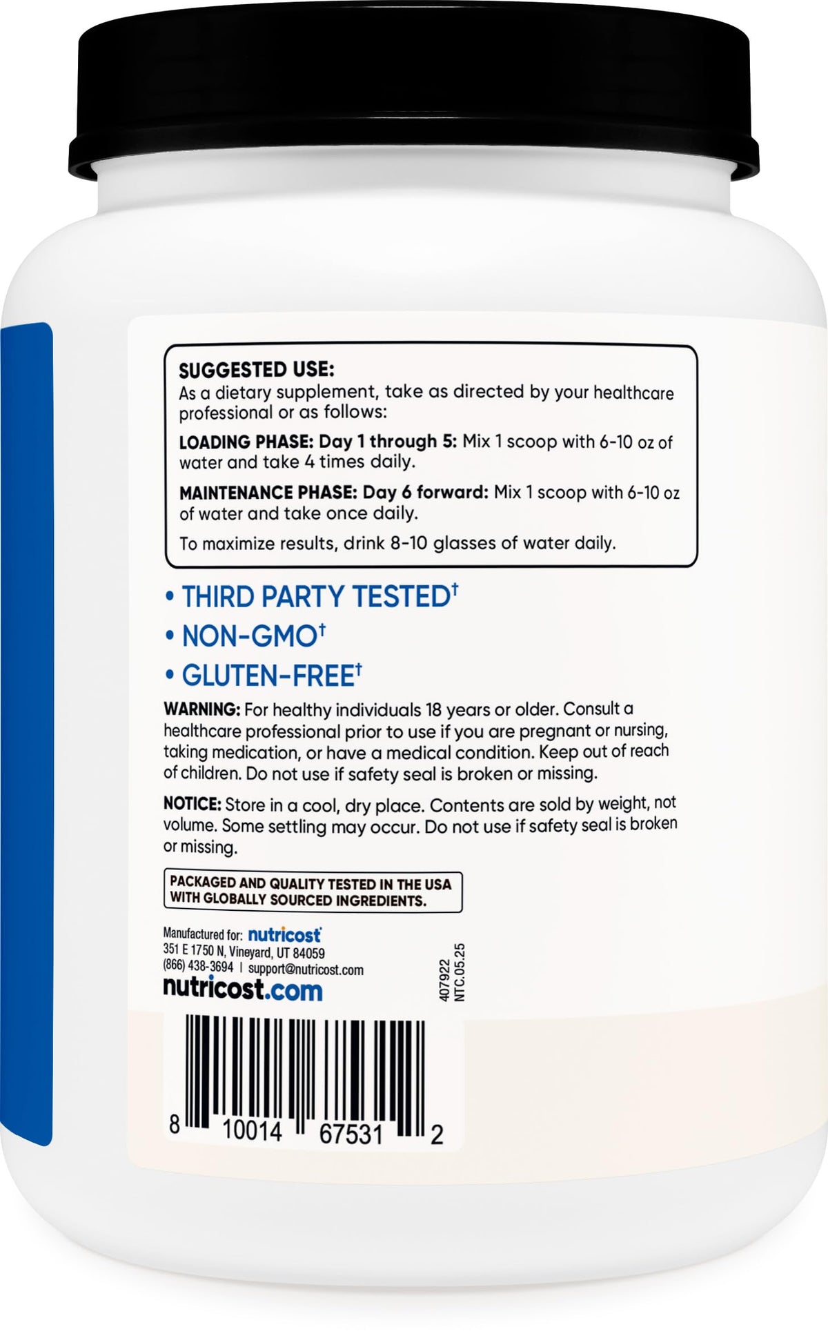 Creatine Monohydrate Micronized Powder 1 KG D3579