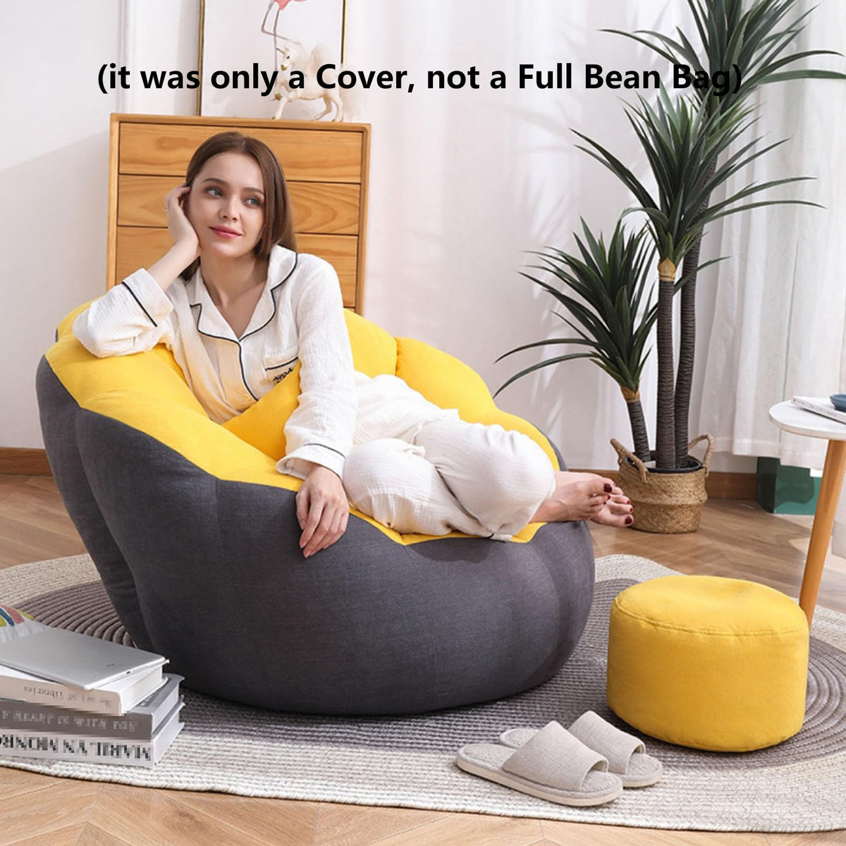 Corduroy Bean Bag Chair Cover W98459