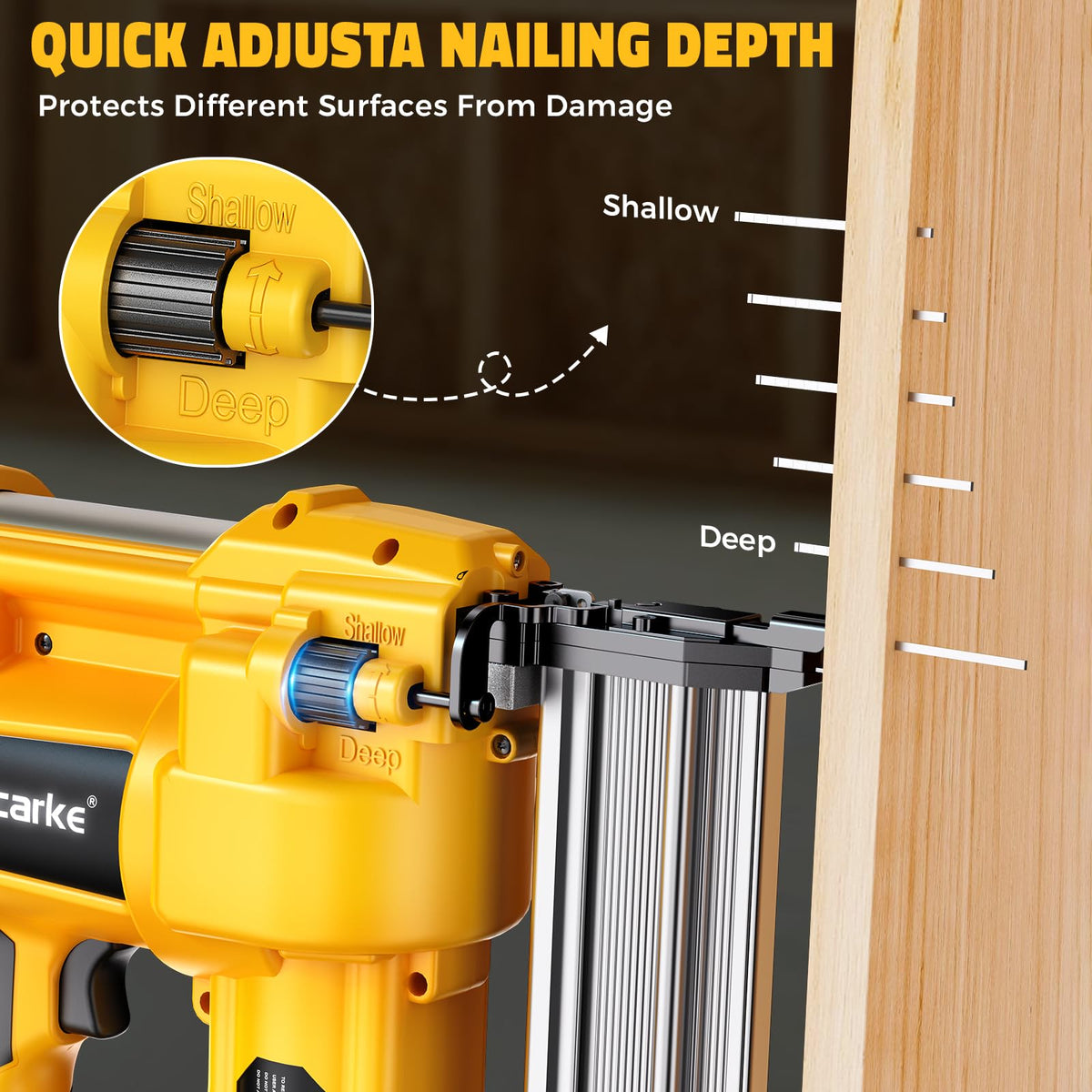Cordless 2 in 1 Electric Nail Gun Staple Gun with 18GA Nails V66454