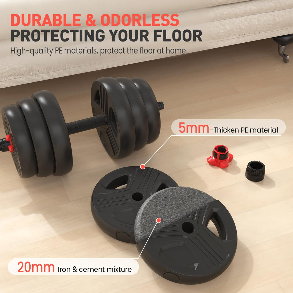 Adjustable Dumbbell Set 20/30/40/60/80 lb Free Weight Set E4892