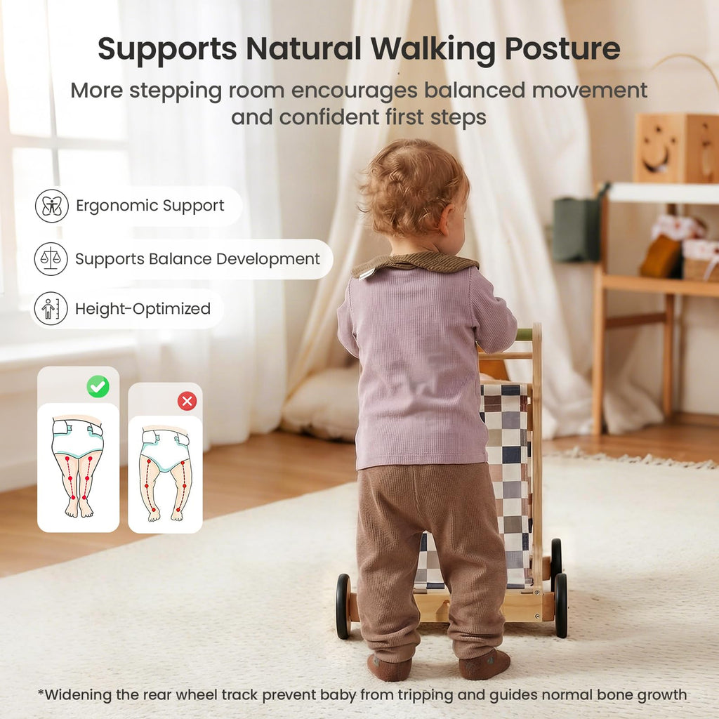 Wooden Baby Walker with Wheels O5000