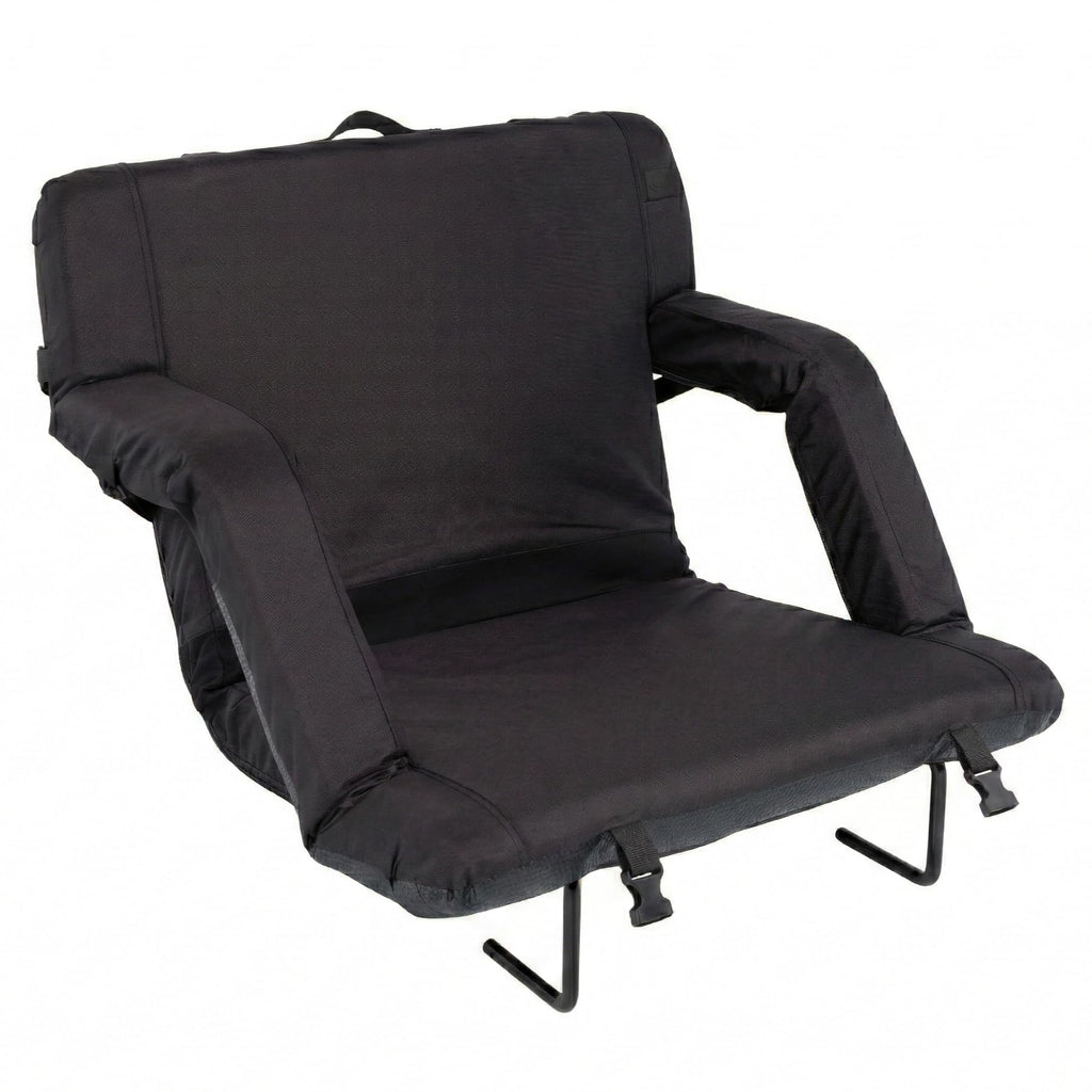 Portable Reclining Stadium Seat with Back Support, Black S14081