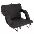 Portable Reclining Stadium Seat with Back Support, Black S14081