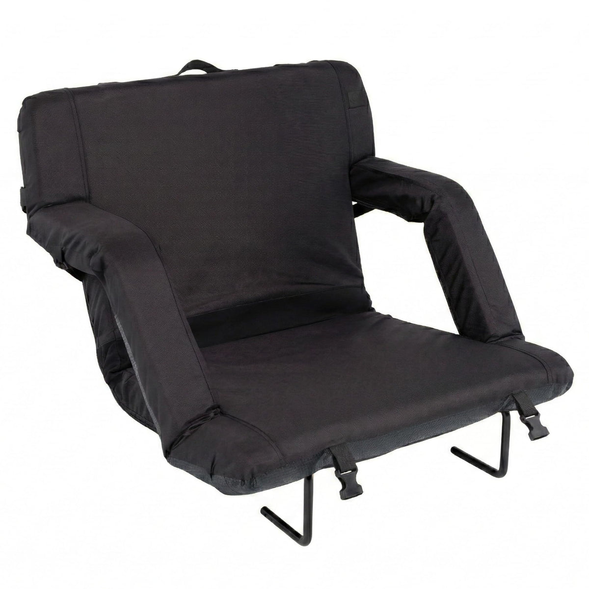 Portable Reclining Stadium Seat with Back Support, Black S14081