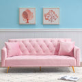 Pink Velvet Futon Sofa Bed W665537