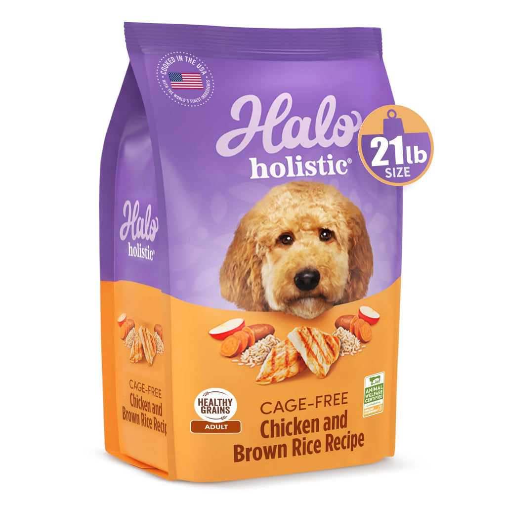 Dry Dog Food, Cage-Free Chicken & Brown Rice Recipe, 21 lb H6333