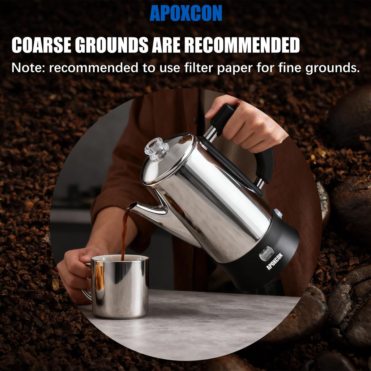 Electric Stainless Steel Coffee Percolator 12 Cup A717383