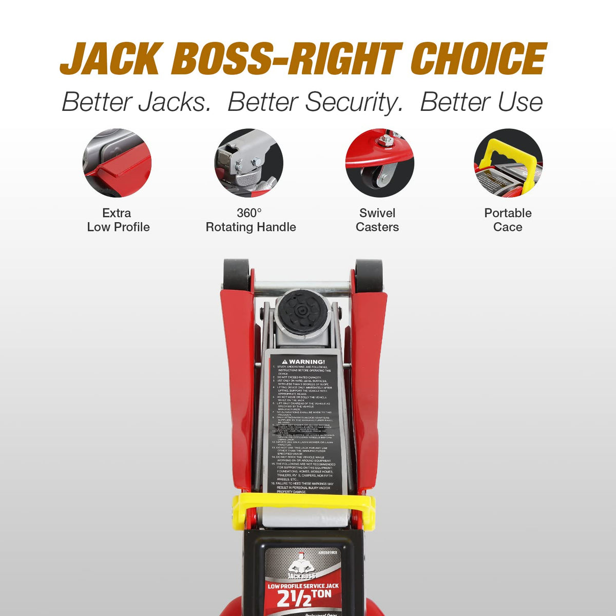 2.5 Ton Low Profile Hydraulic Floor Jack with Storage Case H901