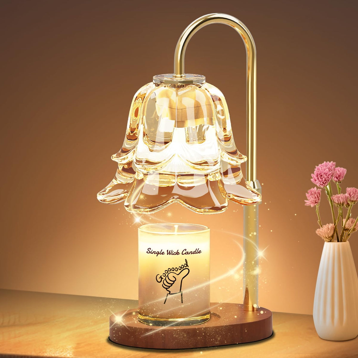 Dimmable Height Adjustable Candle Warmer Lamp with Timer Y70715
