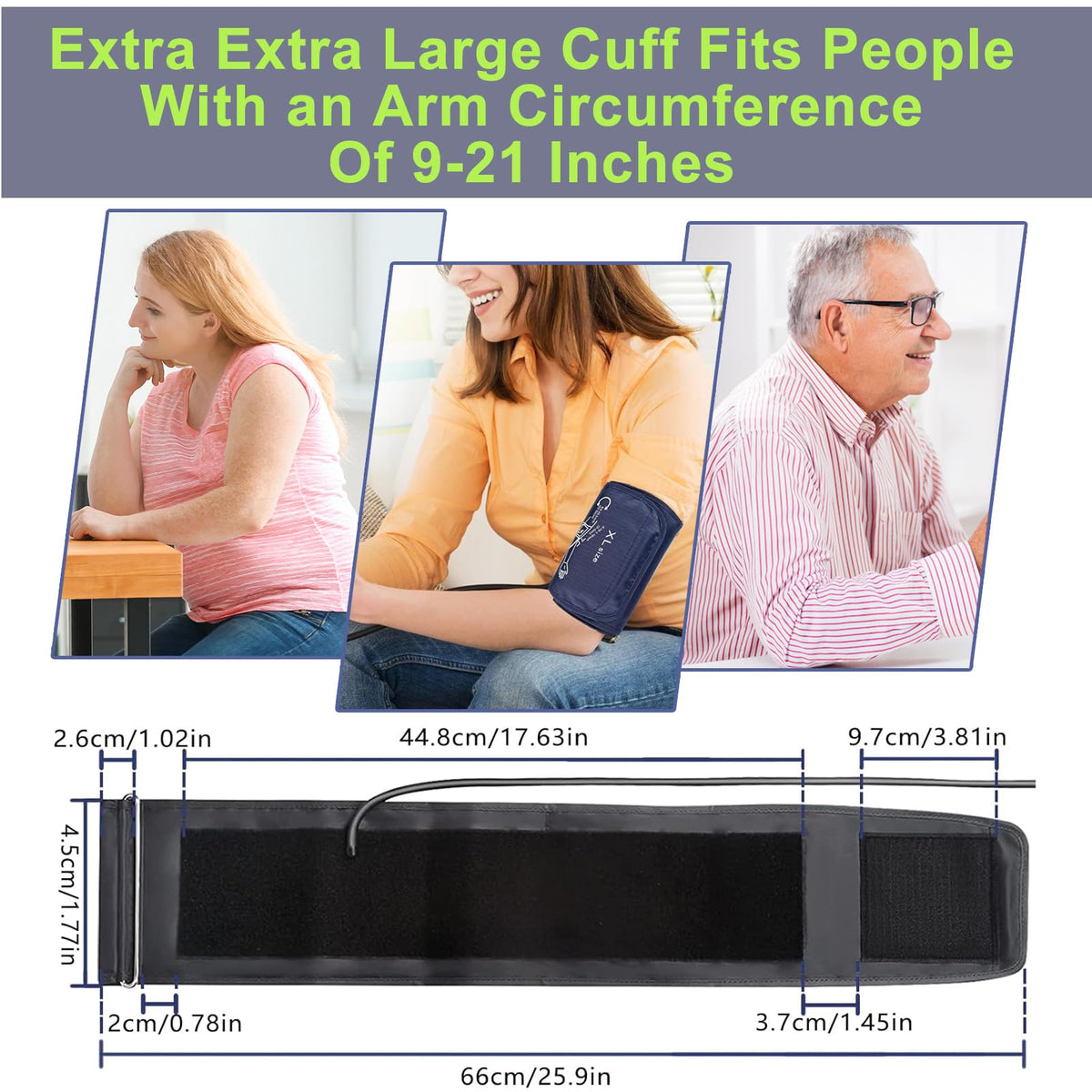 Extra Large Blood Pressure Cuff 22-52CM Adjustable U1090