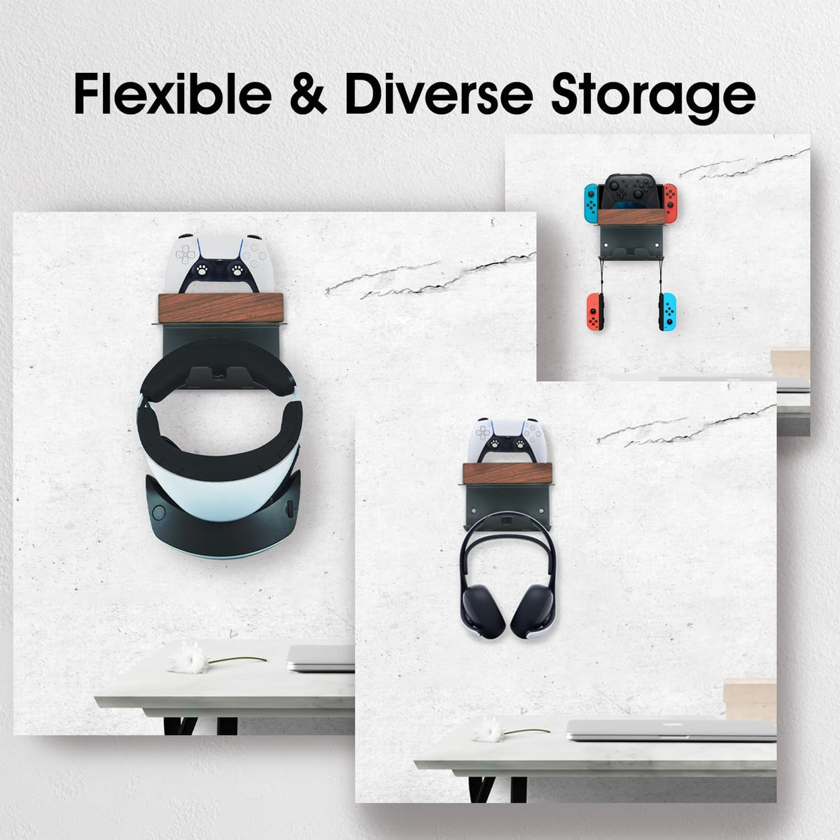 VR Headset Wall Mount Storage Stand Holder Hook J972