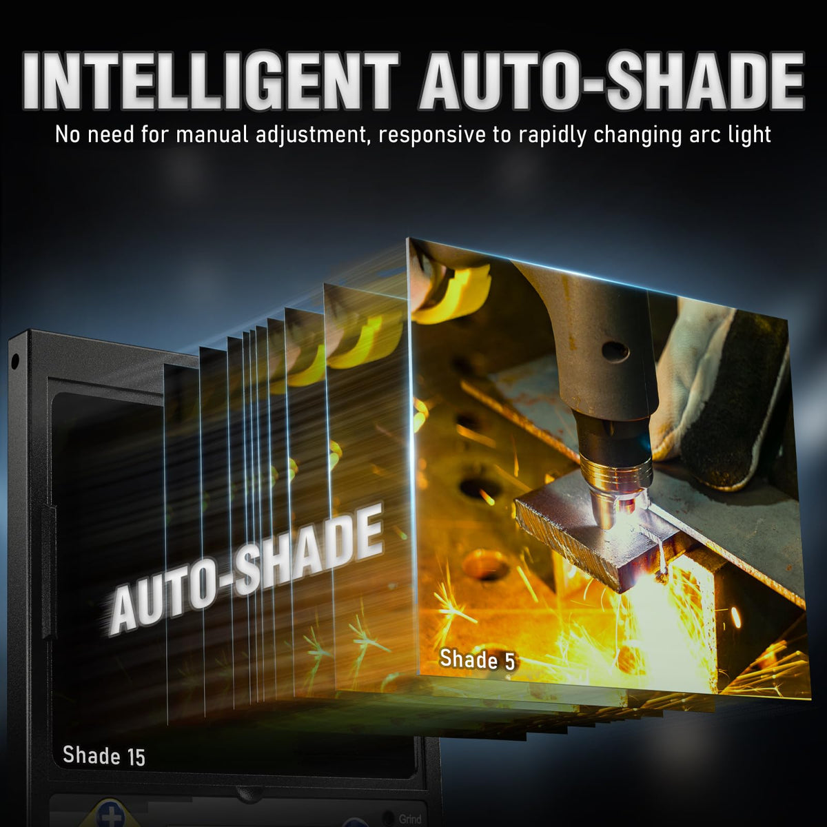 Auto-Shade Welding Helmet with Digital Filter I6095