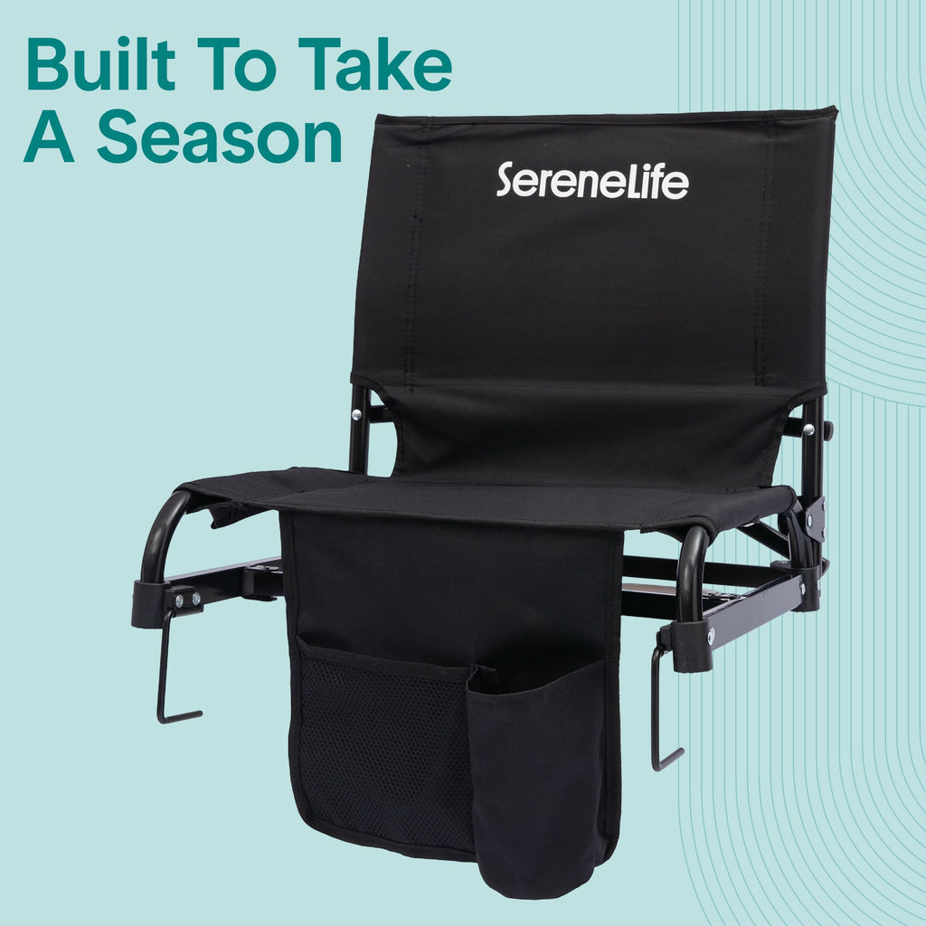 2-Pack Padded Folding Stadium Chairs with Back Support and Armrests W885166
