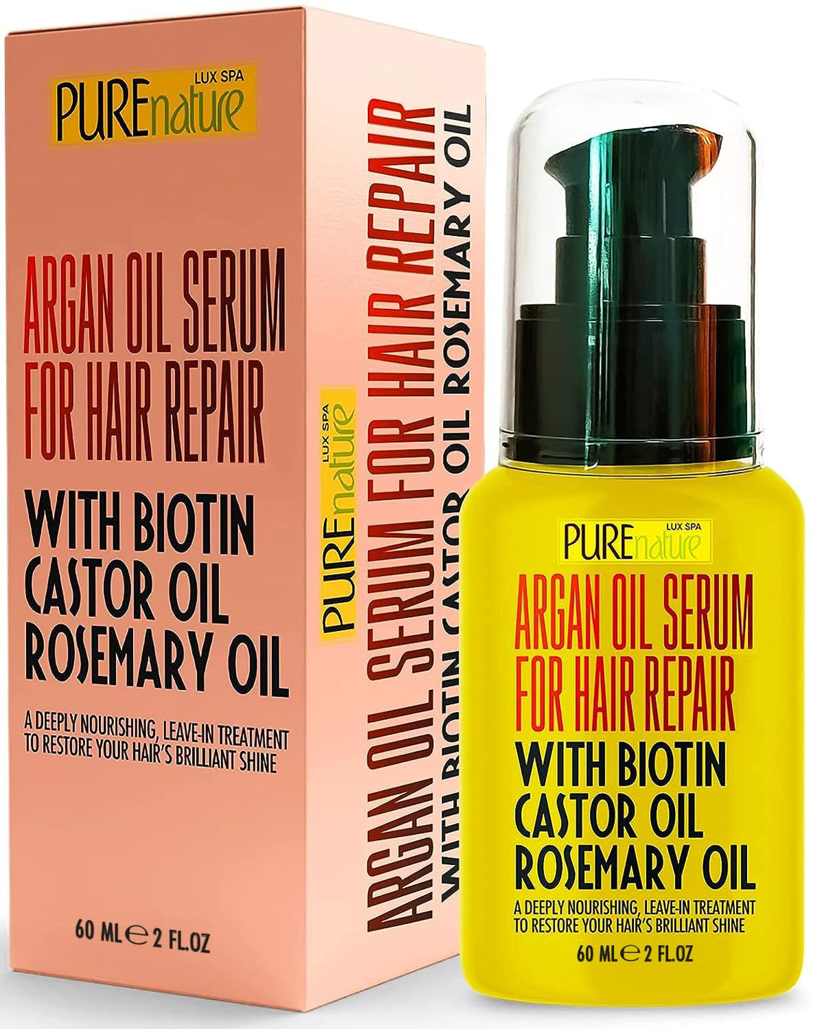 Coconut Shampoo and Conditioner Set and Moroccan Argan Oil Mask and Hair Serum U9839