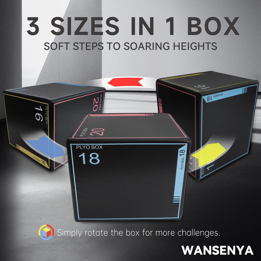 3-in-1 Non-Slip Foam Plyometric Jump Box V410