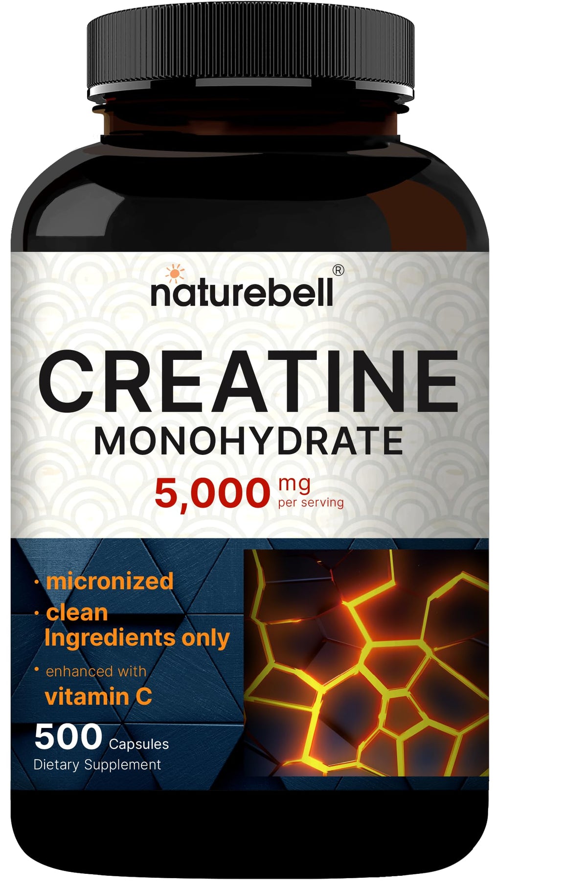 Micronized Unflavored Creatine Monohydrate Capsules 5,000mg 500 Count Q49921