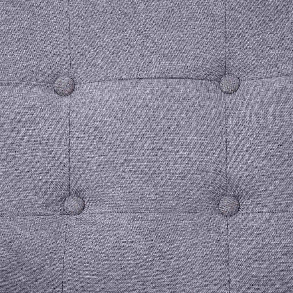 Light Gray 2-Seater Fabric Loveseat Sofa with Steel Legs A948577