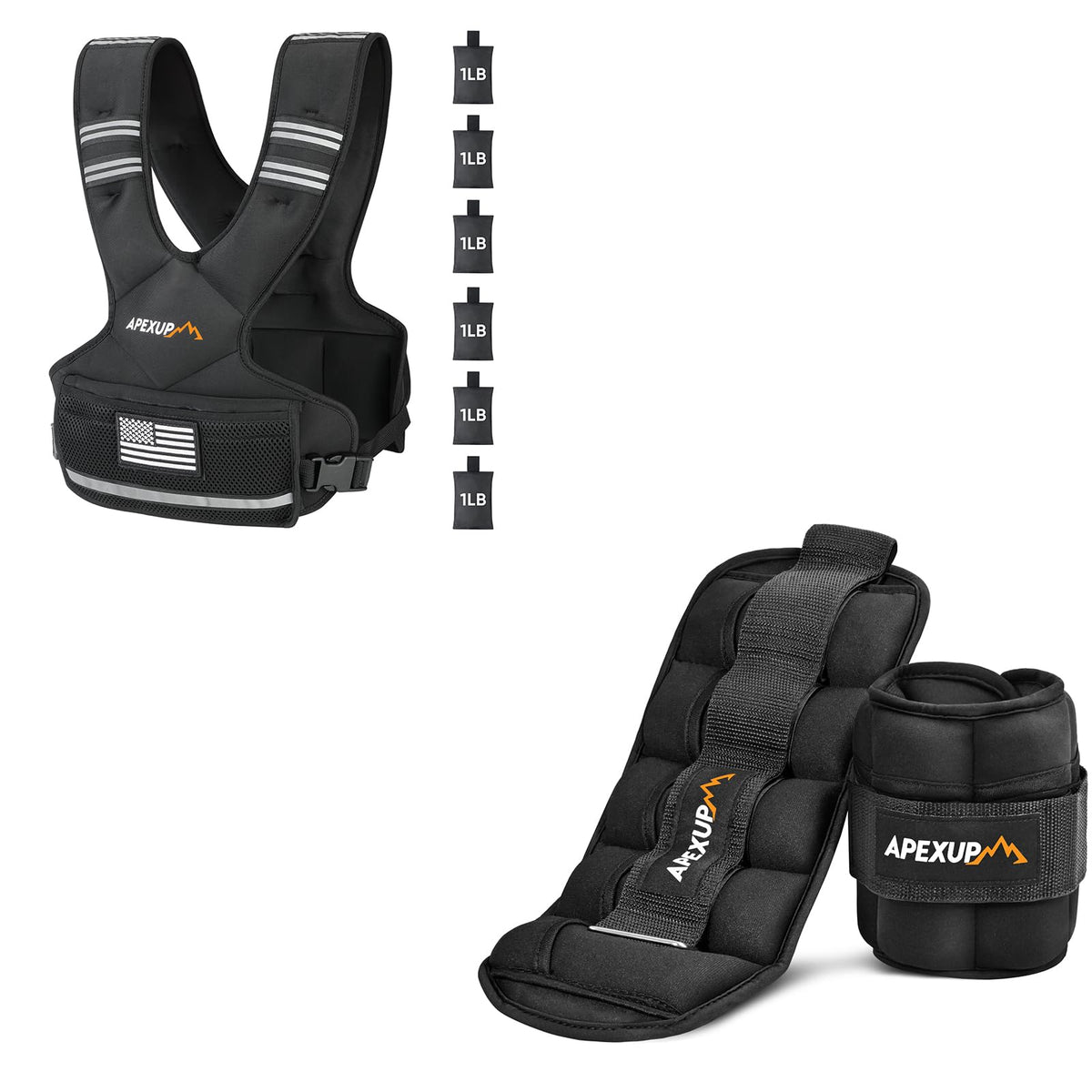 Adjustable Ankle Weights and Weighted Vest M1617