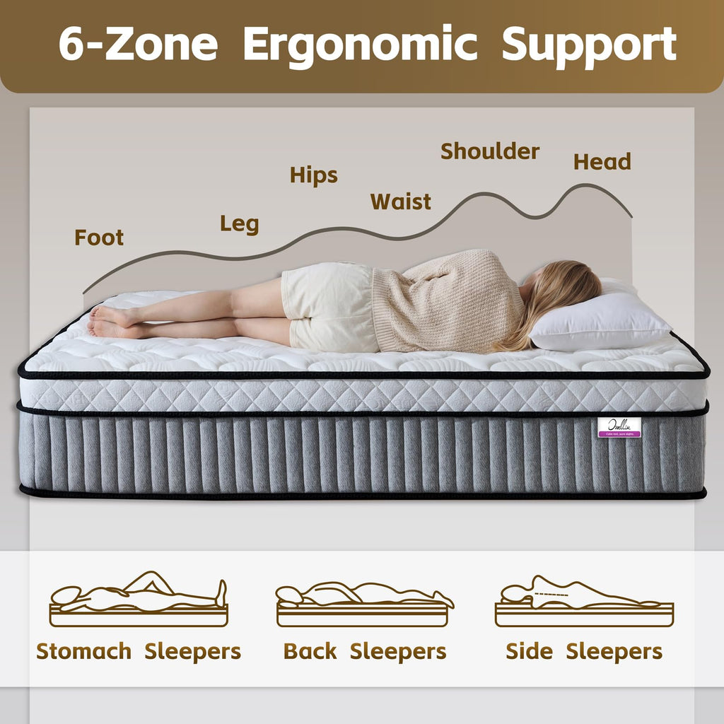 Full Size 12 Inch Hybrid Mattress W4040