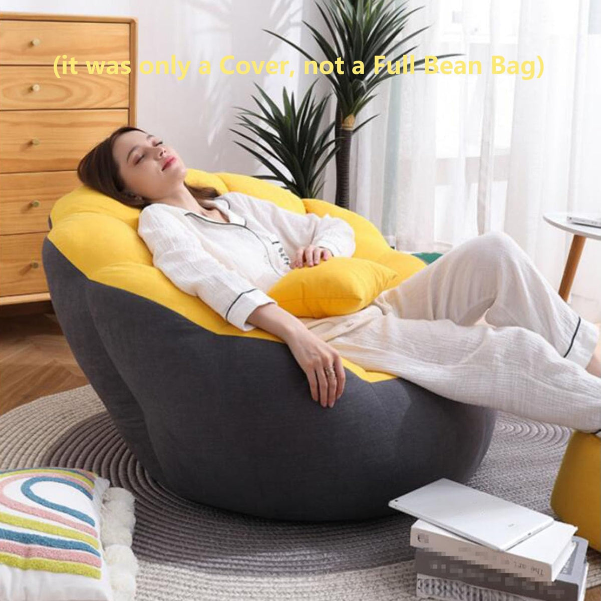 Corduroy Bean Bag Chair Cover W98459