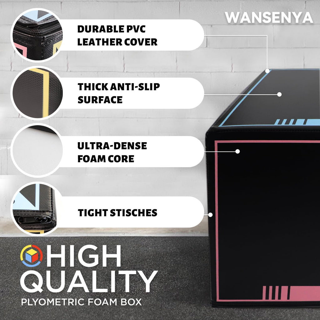3-in-1 Non-Slip Foam Plyometric Jump Box V410