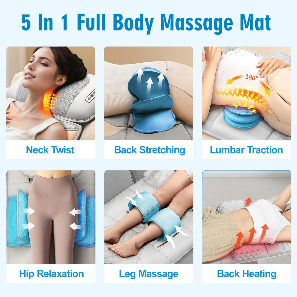 Full Body Massage Mat with Lumbar Pad & Headrest N75271