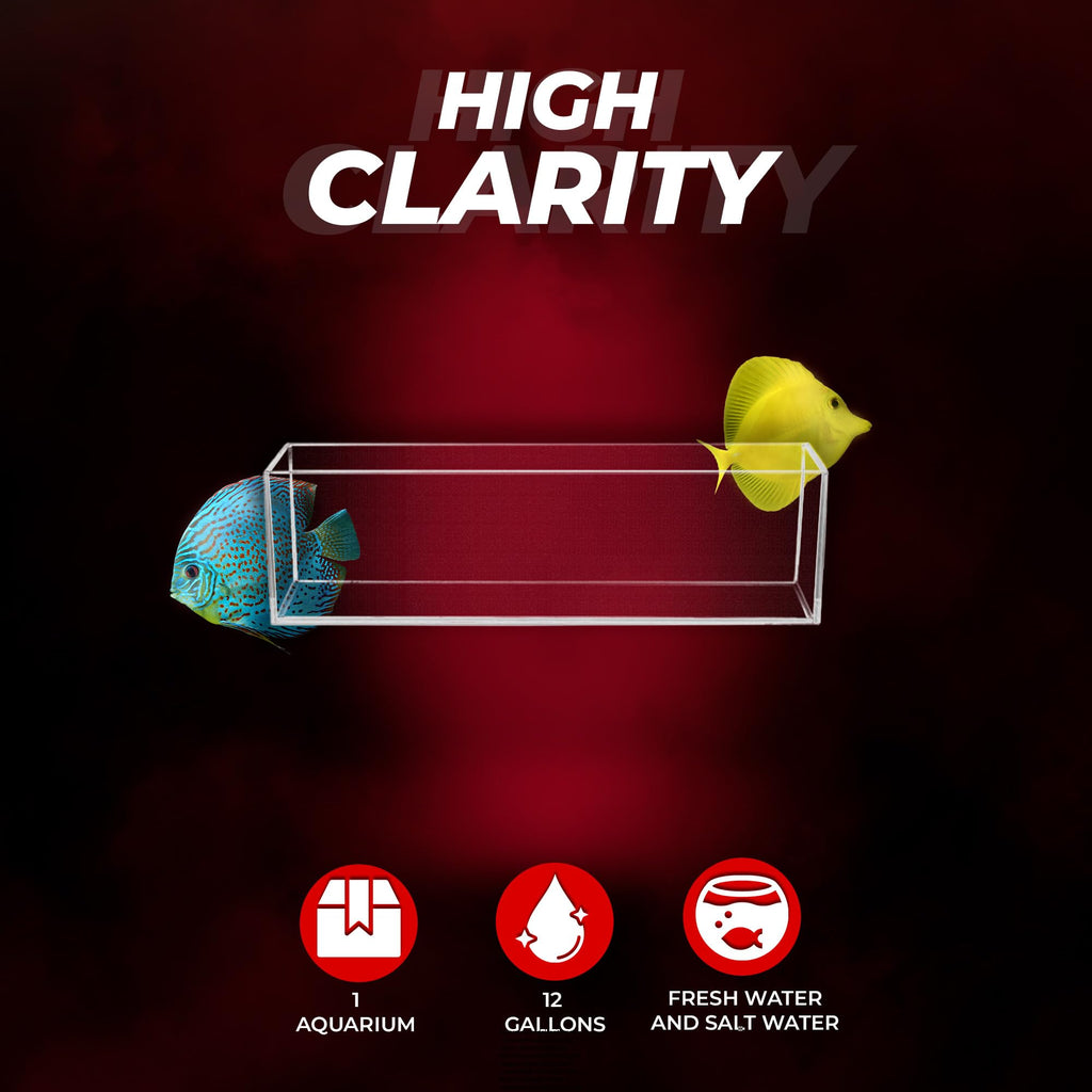 High Clarity Glass 12 gal Fish Tank U51623