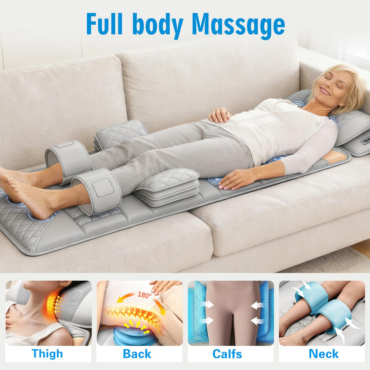 Full Body Massage Mat with Lumbar Pad & Headrest N75271