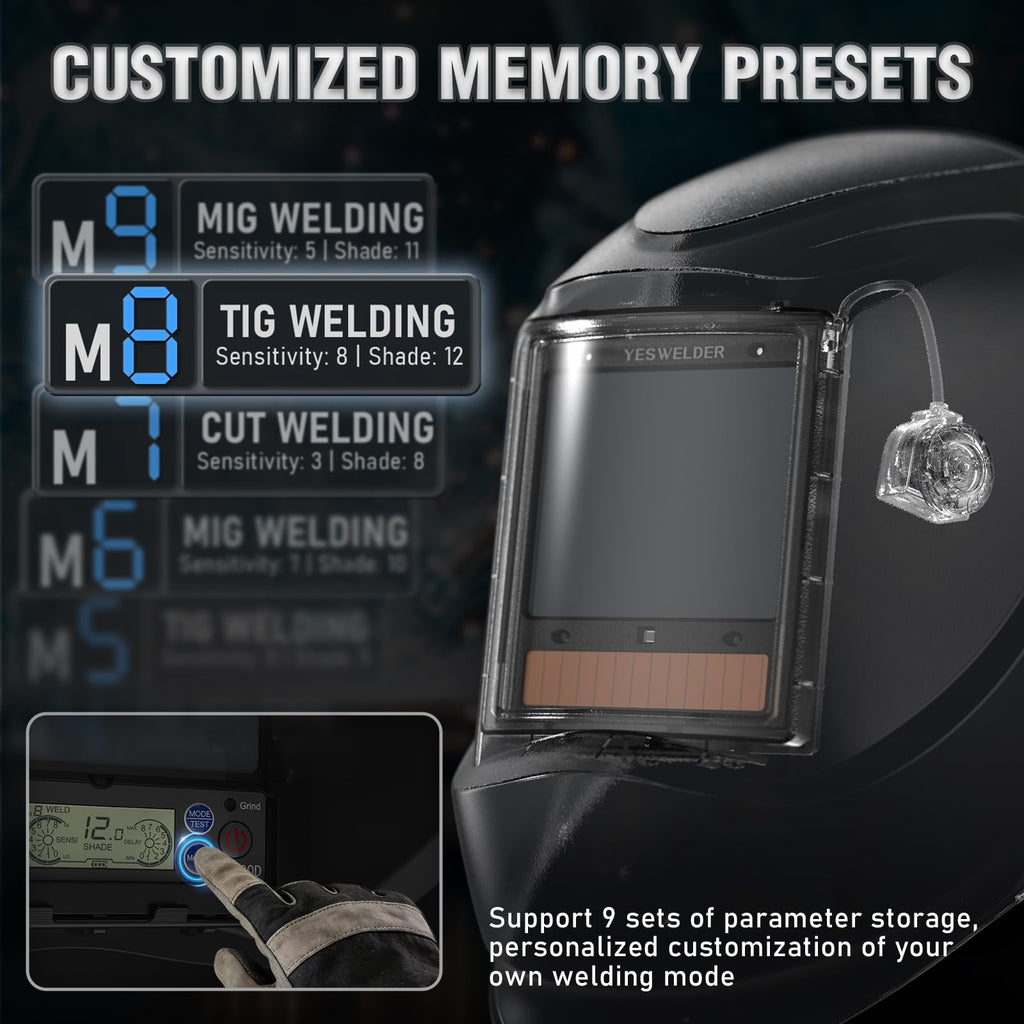 Auto-Shade Welding Helmet with Digital Filter I6095