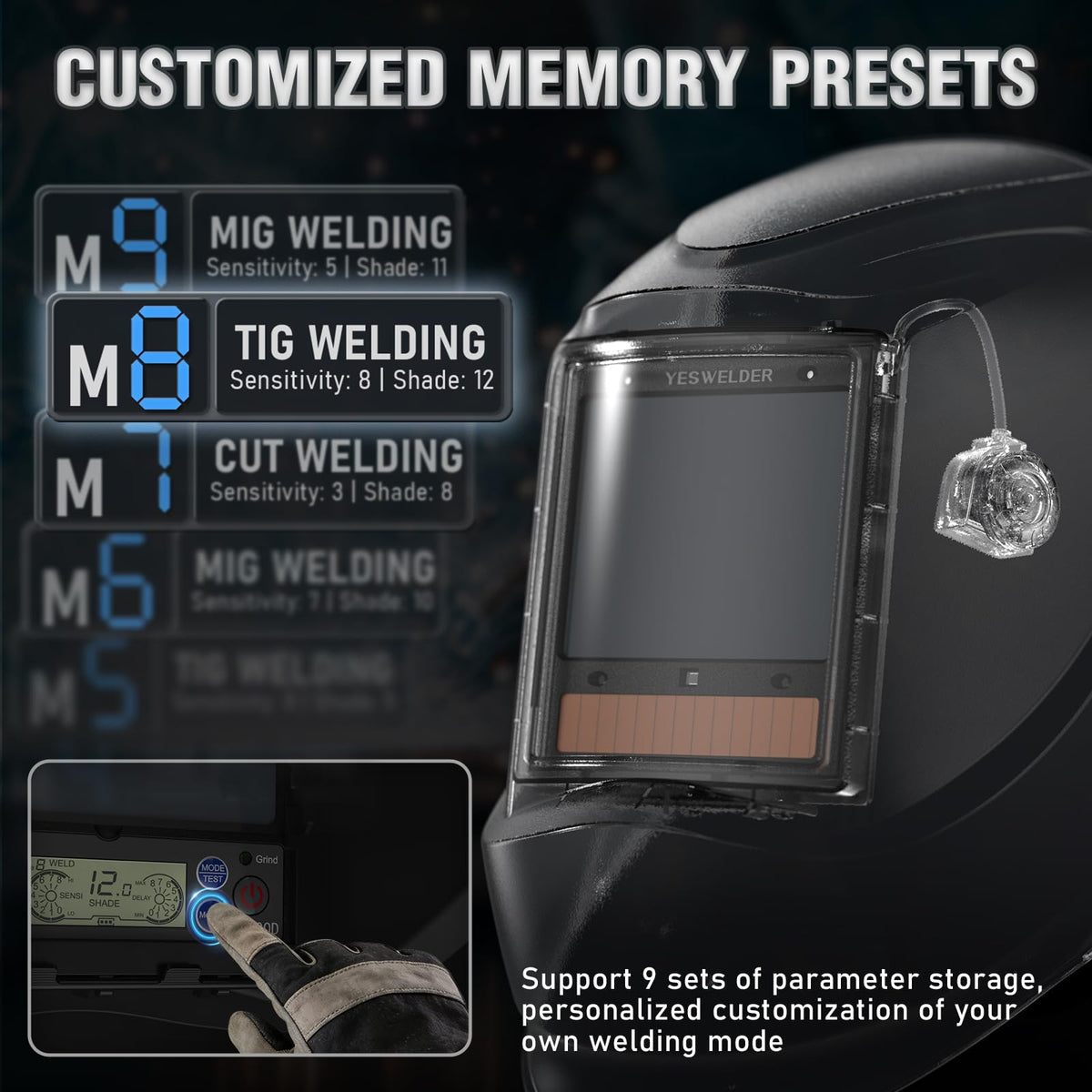 Auto-Shade Welding Helmet with Digital Filter I6095