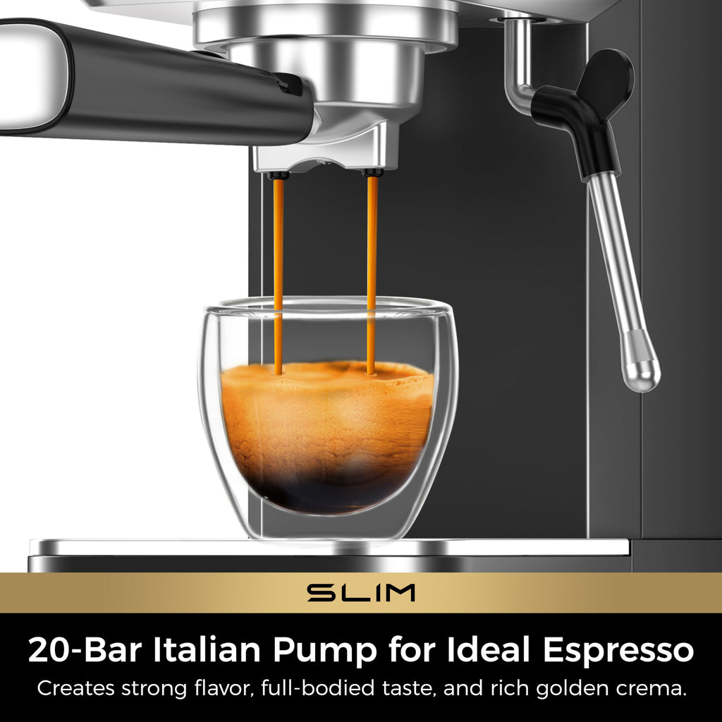 Slim Espresso Machine with Milk Frother A522