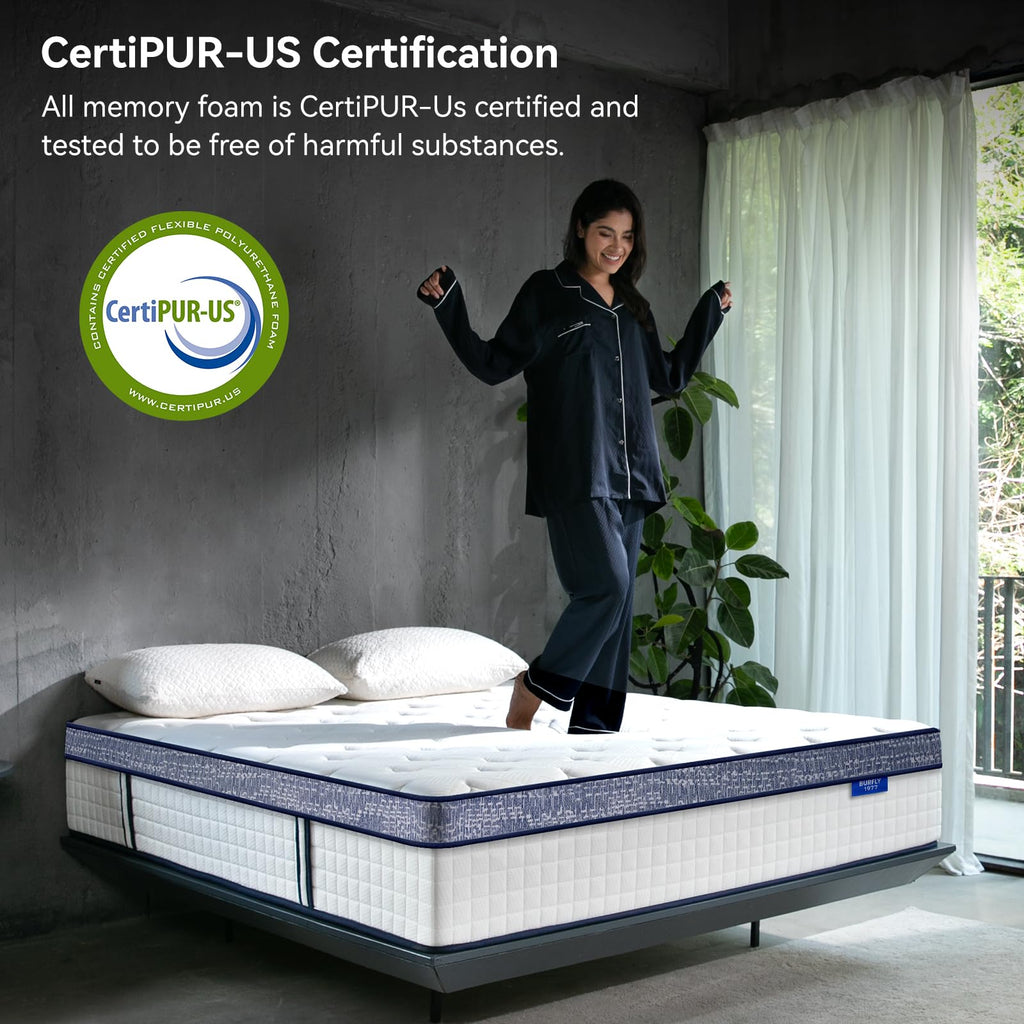 Queen Size 12 Inch Hybrid Memory Foam Mattress H43761
