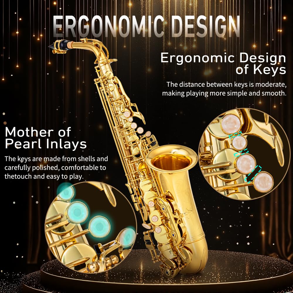 Student Beginner Eb Saxophone Kit E605