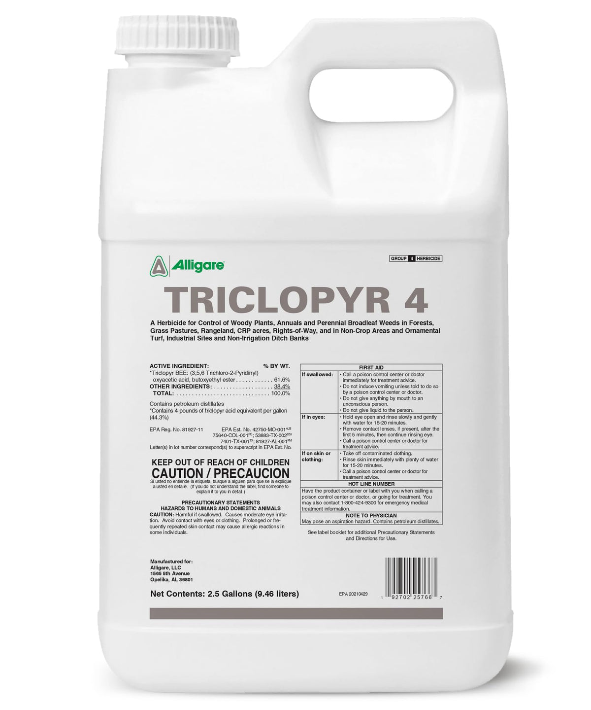 Triclopyr 4 Herbicide 2.5 Gallon L1262