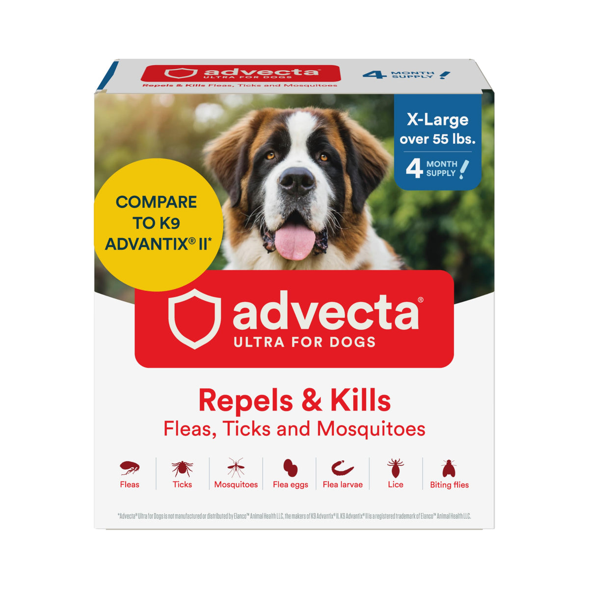 Flea and Tick Topical for Dogs 55+ lbs K3441