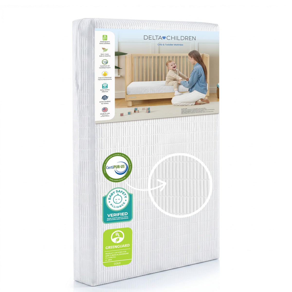 Dual Sided Baby Crib and Toddler Mattress Z3274