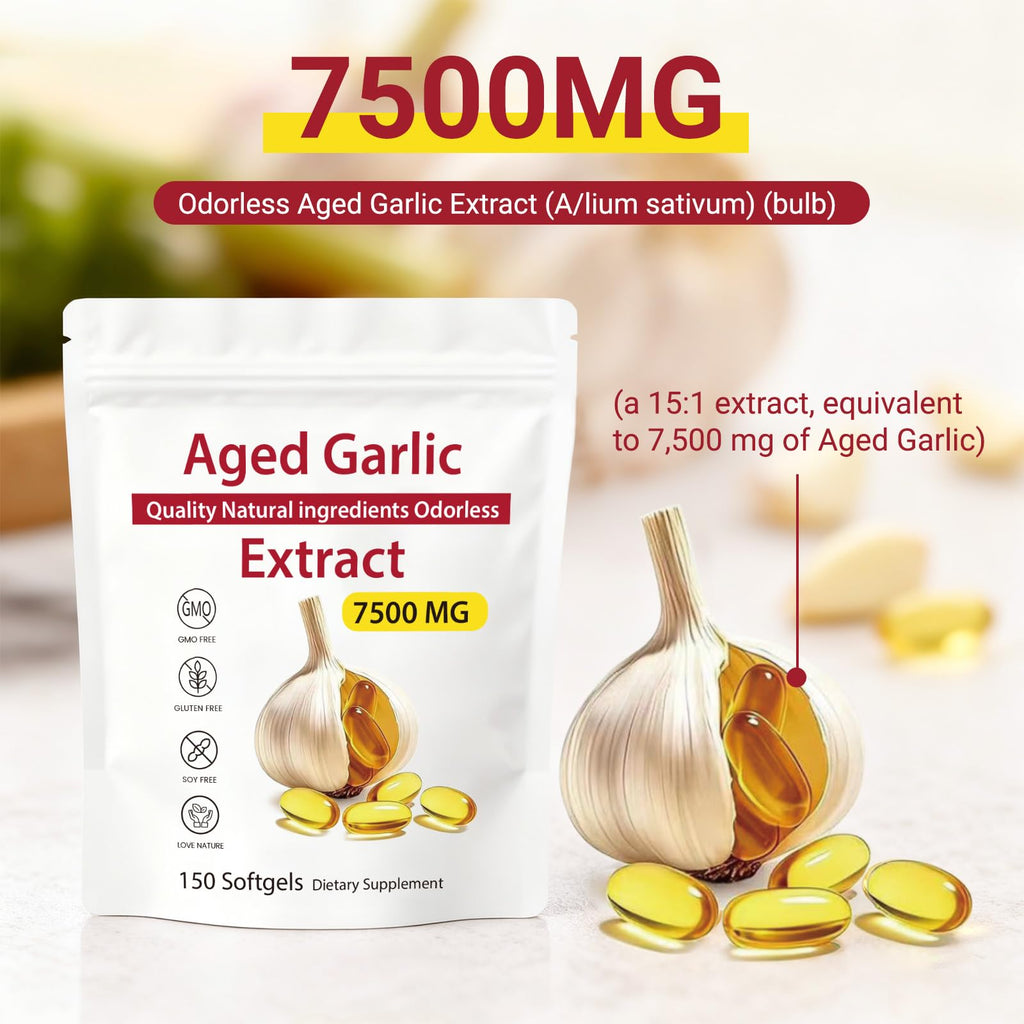Odorless Aged Garlic Extract 7500mg Softgels G323164
