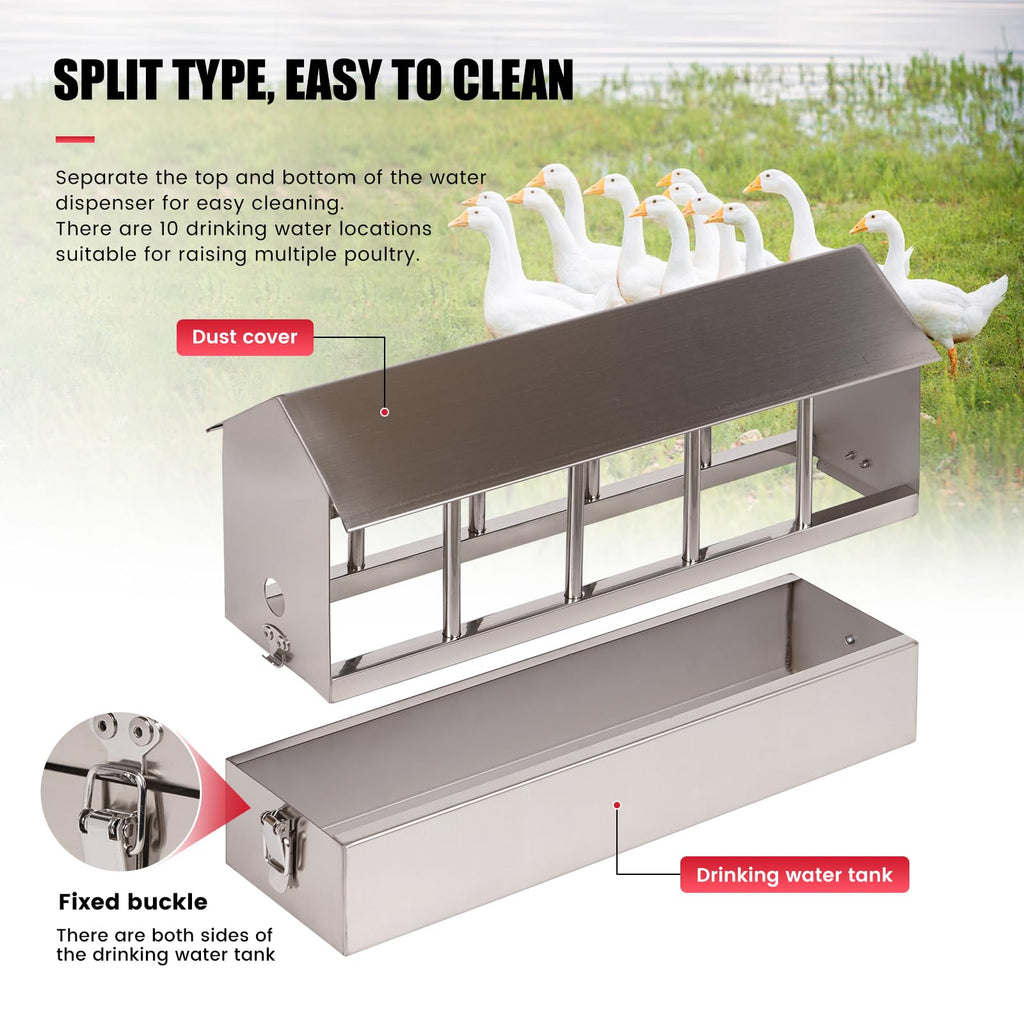Automatic Stainless Steel Chicken Waterer with Float Valve U9207
