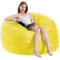 Yellow 3 ft Memory Foam Bean Bag Chair N94366