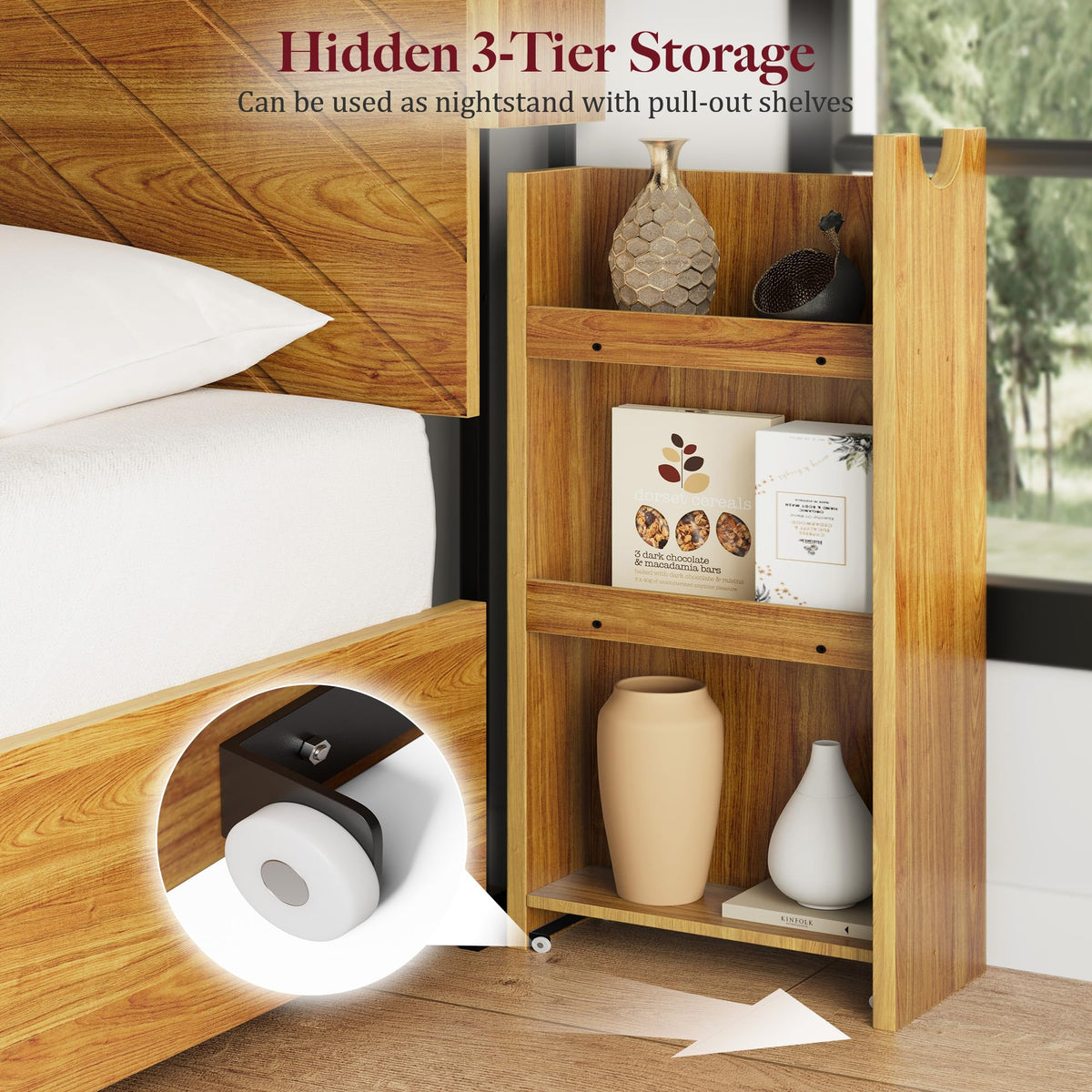 Queen Bed Frame with 4 Drawers K11139