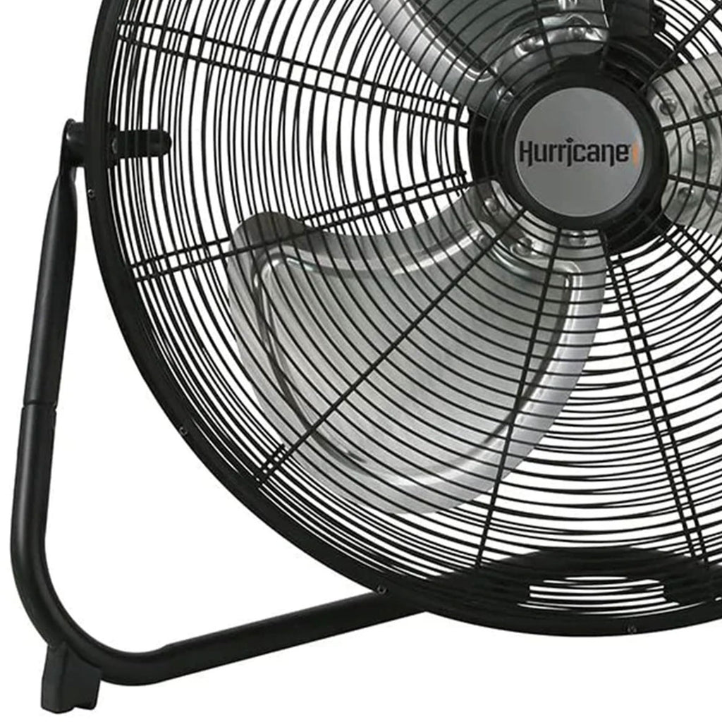 High Velocity Metal Blade Floor Fan, 3 Speeds, Black, 20in P7598