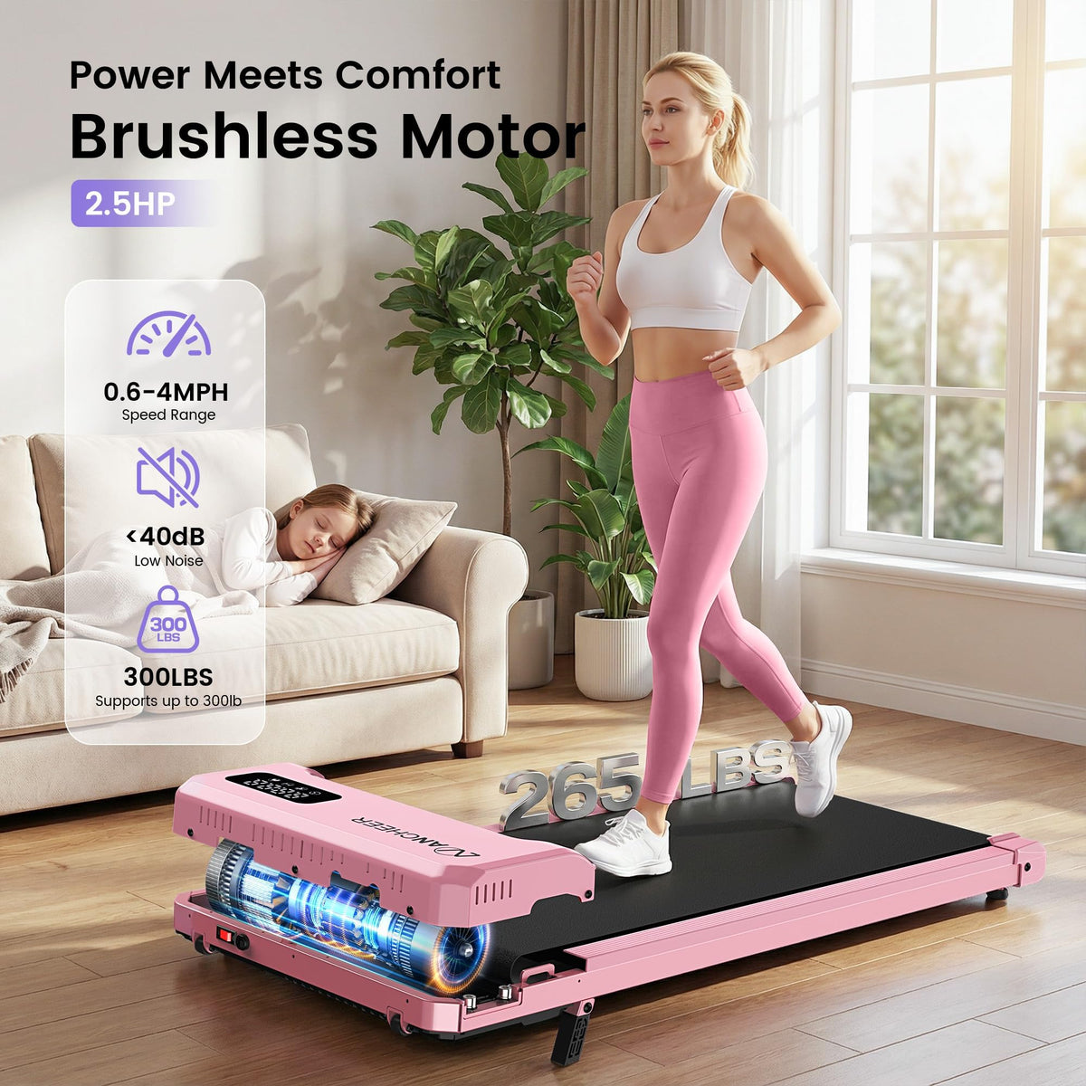 Walking Pad with Incline Treadmill D235177