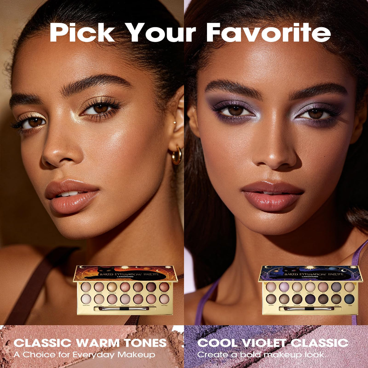 Baked Eyeshadow Palette, Matte & Shimmer Z7010