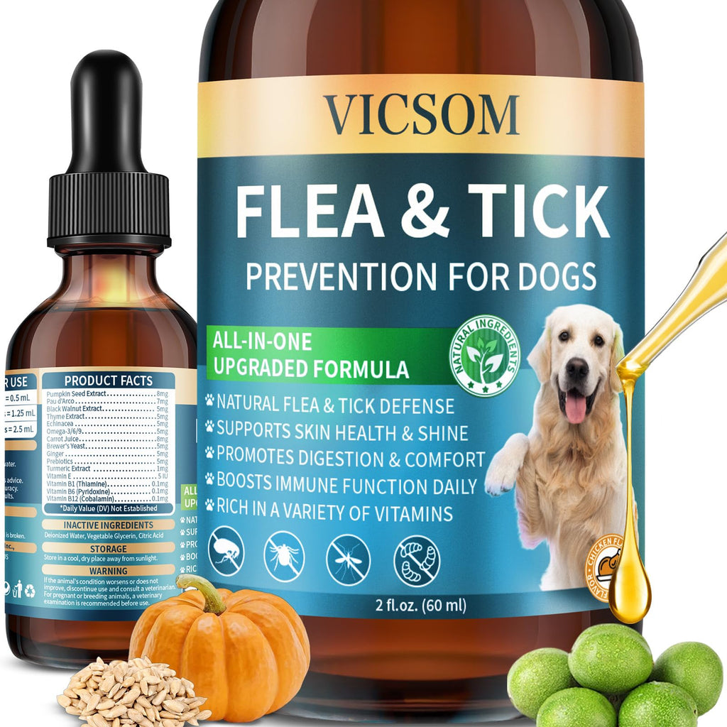 Natural Flea and Tick Prevention for Dogs, 60ml A1768